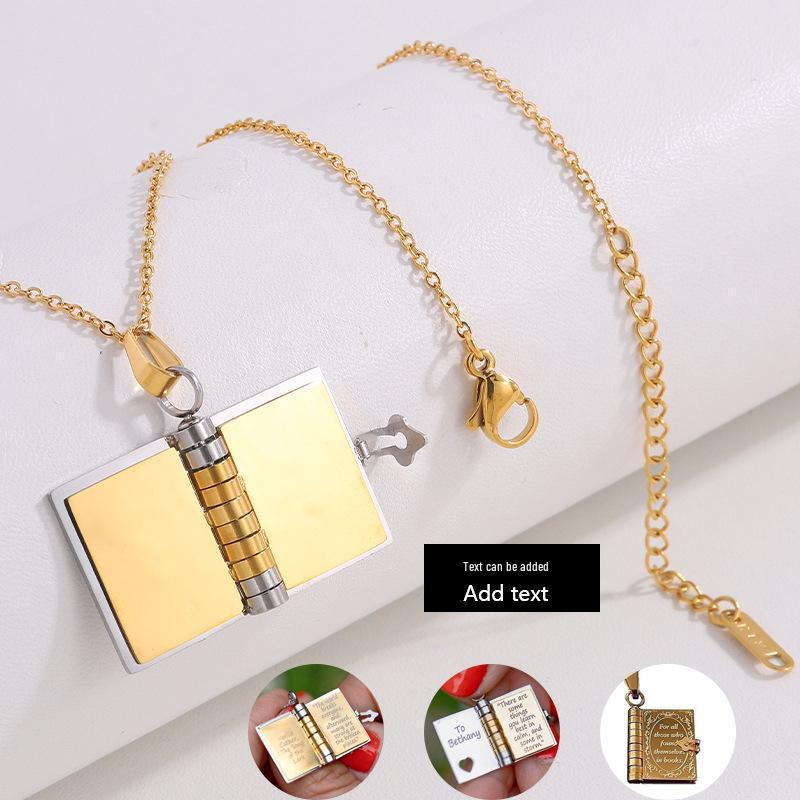 Подвеска-кулон «Любовное письмо» из титановой стали для пар - Цепочка для ключицы для девушек.