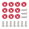20pcs Fender Washers M6 Bolts License Plate Bumper Washers Screws M6 Bolts Decorative Gasket Bolts Red