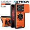 KEYSION Магнитный чехол для телефона TECNO Spark 50 4G 5G с защитой шторкой камеры, вертикальной подставкой-кольцом, противоударной задней крышкой