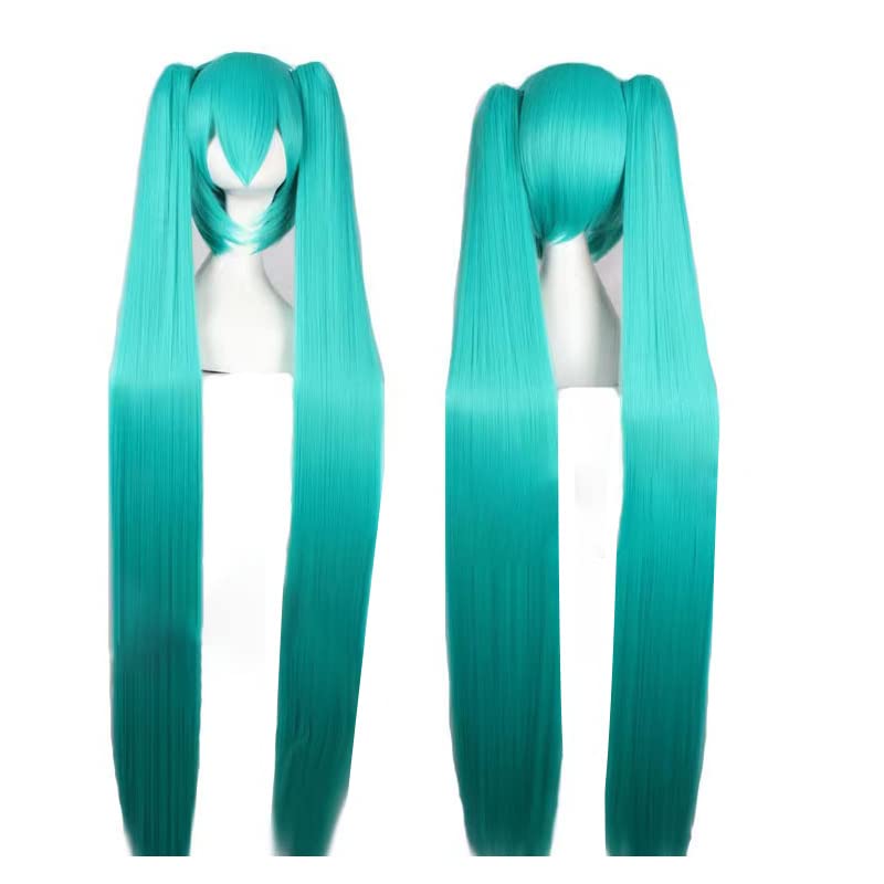 Hatsune Miku Cosplay Costume, Full Set with Wig, Hatsune Uniform, Cosplay Costume, Christmas, Halloween, Costume (XL)