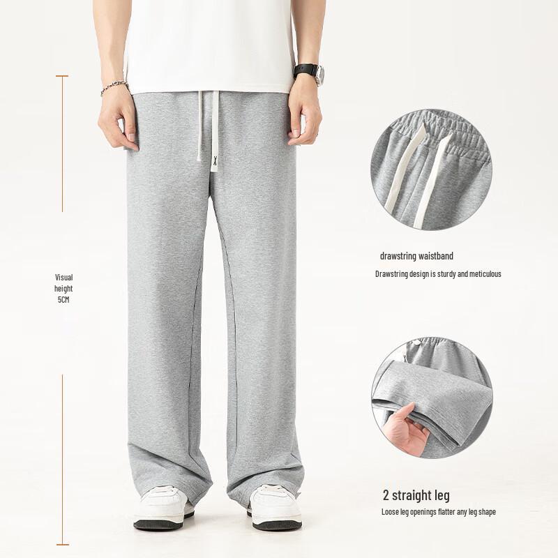 GENIOLAMODE Men's Loose Fit Straight-Leg Casual Pants