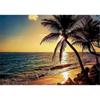 5d Diy Diamond Вышивка Море Полный Круглый Алмазный Картина Наборы Пляжный Пейзаж Мозаика Стразы Пазл Украшения