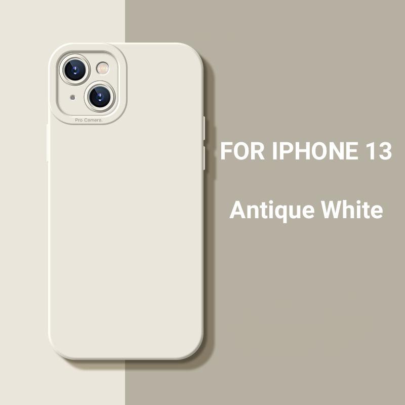 Применимо к чехлу для мобильного телефона iPhone 13 Apple 12Pro кошачий глаз прямой край Озерно-синий силиконовый тпу матовый противоударный чехол