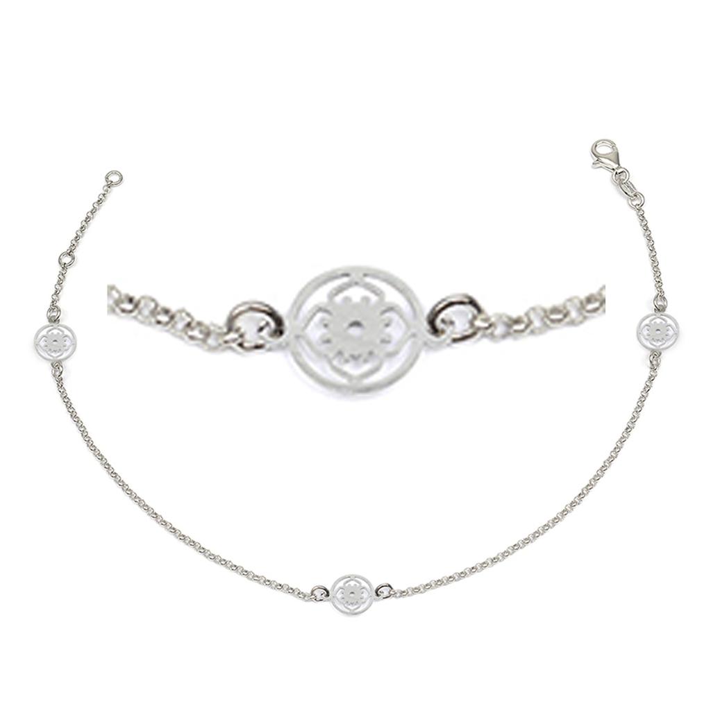Les Trésors De Lily [R3725] - Silver Ankle Chain 'Carmen' Silver (rhodium) - 8 Mm