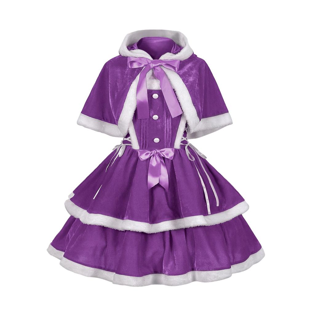 Medieval Cute Sweet Christmas Party Costume for New Year's 2024 COS Stage Performance