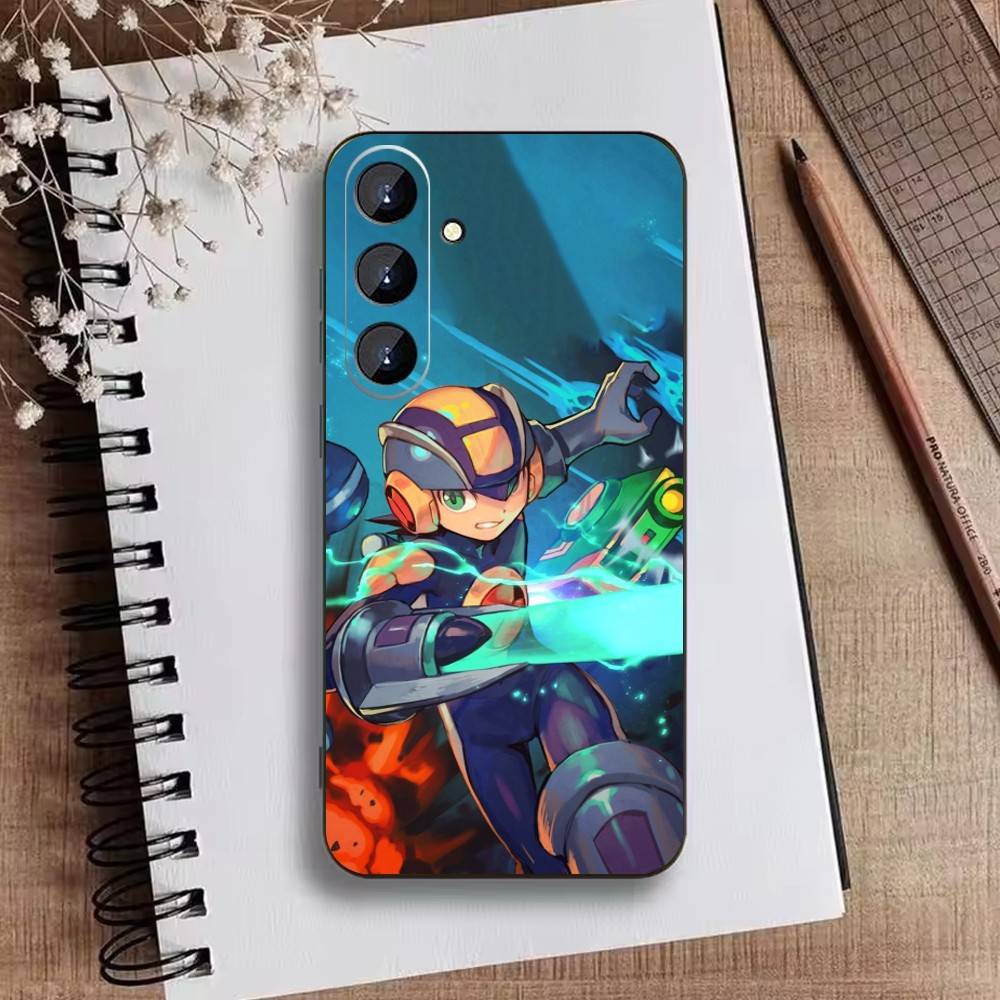 Чехол для телефона H-Mega Man Anime для Samsung Galaxy A73, A21s, A22, A31, A52, A53, A71, A41, Мягкий черный корпус