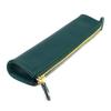 Sweet Baku Pencil Case Pencil Case Simple Leather Slim Adult YKK Zipper Men Women Gift Business Genuine Leather (Green)