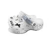 Classic Platform Clog EVA Graffiti Cute Classic Cloud Dok Retro Girly Cute Gradient Hand-Painted Hole Shoes Women White