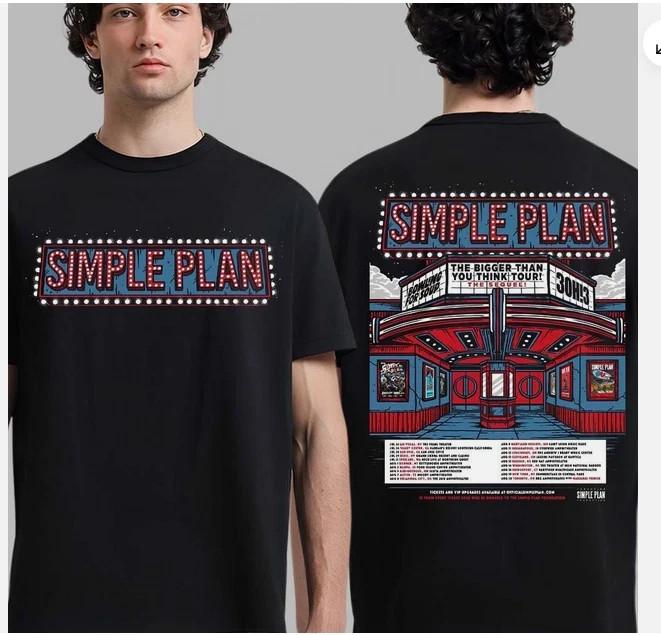 Simple Plan The Bigger Than You Think Tour The Sequel 2026 T-Shirt