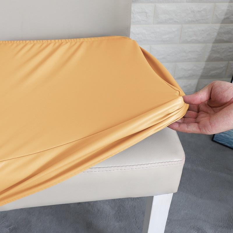 Чехлы для стульев для столовой, водонепроницаемый чехол из искусственной кожи, съемный, моющийся чехол для стула, защитный чехол для сиденья кухонного стула для столовой