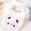 Fleece-lined Dog Warm Clothes Winter Plush Dogs Coat Cute Dog Bodysuit  for Small Medium Dog