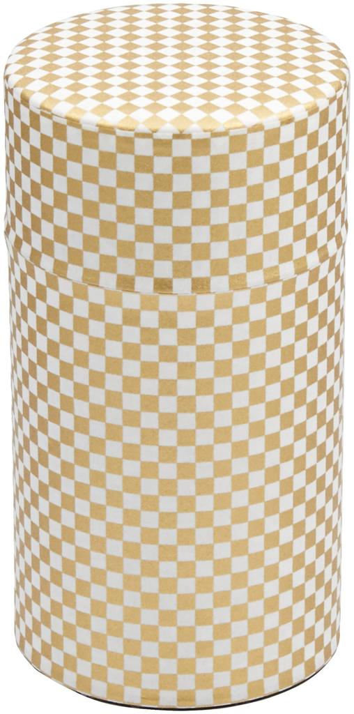 Yamaco Po-kan Gorgeous Checkered Pattern Large Tea Canister 80087