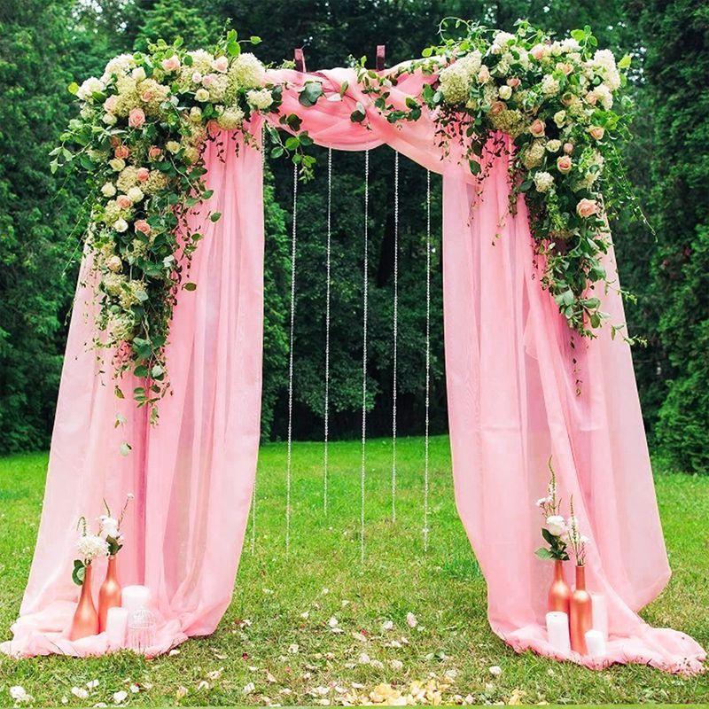 Wedding Arch Drape Chiffon Fabric Draping Curtain for Wedding Stage Backdrop Ceremony Reception Hanging Decoration