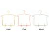 5pcs Doll Decorations Doll Dress Mini Doll Hangers Dollhouse Furniture Metal Clothes Hangers