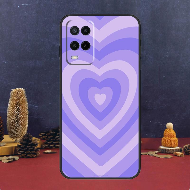 Цветной Чехол Сердце Круг Любовь Для OPPO A54 A74 A94 A98 A78 A79 A16 A76 A96 A5 A9 A17 A77 A15 A52 A72 A53 A57S