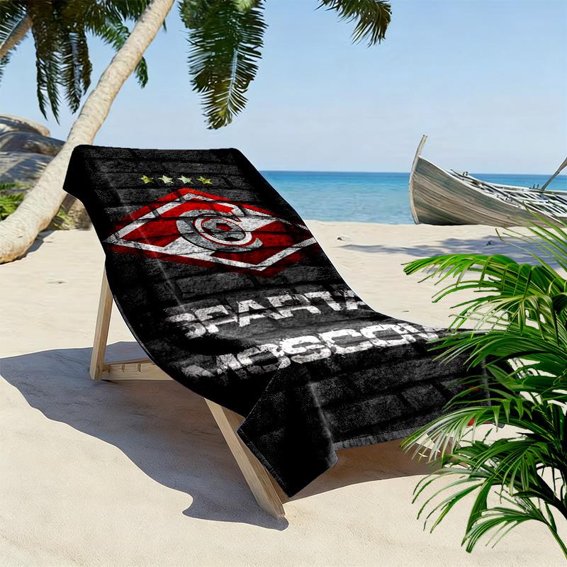 Пляжное полотенце с принтом «Спартак Москва», большое, мягкое, быстросохнущее, для пляжа, кемпинга, плавания
