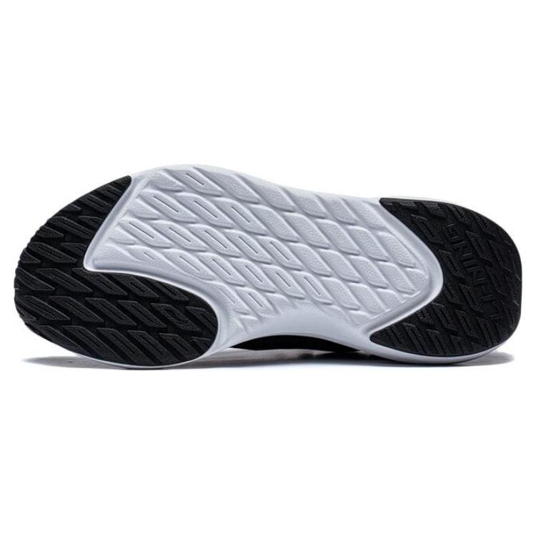 Li Ning SOFT GO Нескользящие, Износостойкие, Дышащие Низкие Повседневные Кроссовки Женские Черно-Белые AGLT126-2