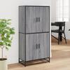 VidaXL Высокий буфет сонома серый 68x35x139 см инженерная древесина, боковой шкаф, высокий шкаф для хранения, высокая витрина, 3300833