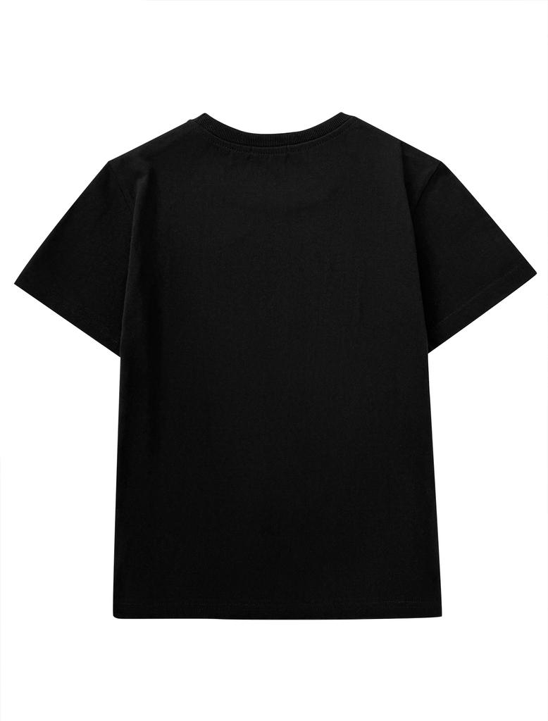 Черная футболка с коротким рукавом Lupeu Dot Star Logo Patch Slim Fit