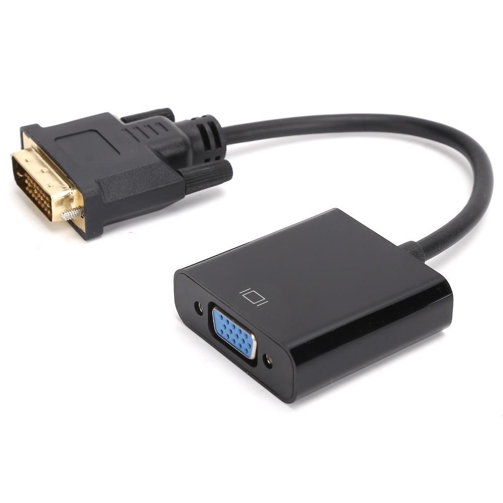Plug and Play DVI-D to VGA Adapter DVI 24+1 to VGA Active DVI Adapter PC Monitor Connection