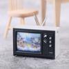 Dollhouse Miniature Ornaments Mini Retro Tv Toy Ornaments