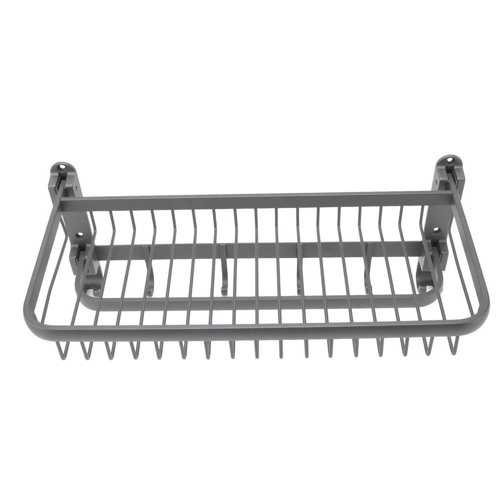 Foldable Towel Shelf with Towel Bars Hooks Punch Free Rust Resistant Space Aluminum Bathroom Towel