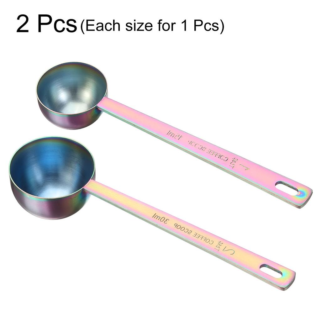 Uxcell 2-Piece Measuring Spoon Set, 1 Tablespoon (15ml) 2 Tablespoon (30ml) TeaspoonsTablespoons, 304 Stainless Steel, Single Small Square Bowl