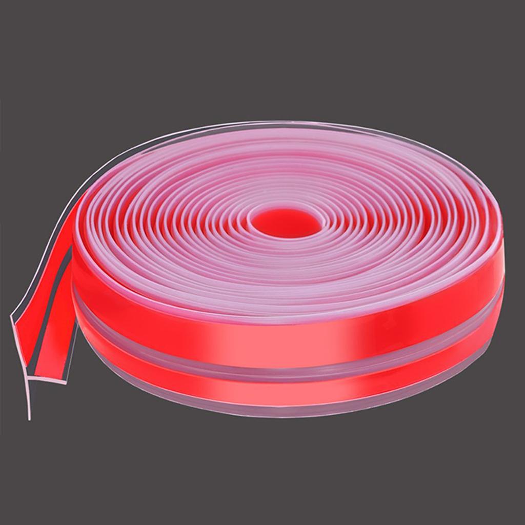 T Shaped Seal Strip Transparent Silicone Windproof Waterproof Double Sided Adhesive 6m Door Seal Str