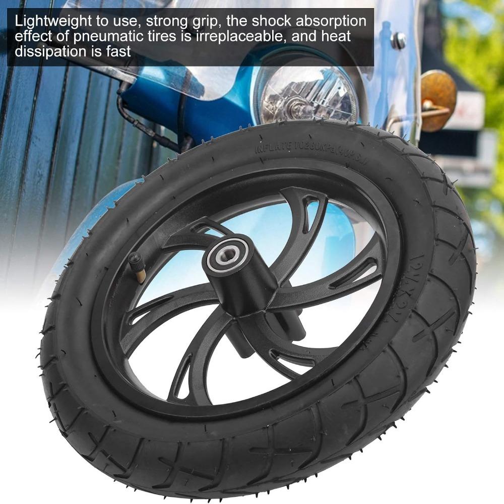 Aluminum Alloy Hub Electric Scooter Wheel 12 1/2X2 1/4 Size Rubber Tyre Wheel Electric Scooter Use