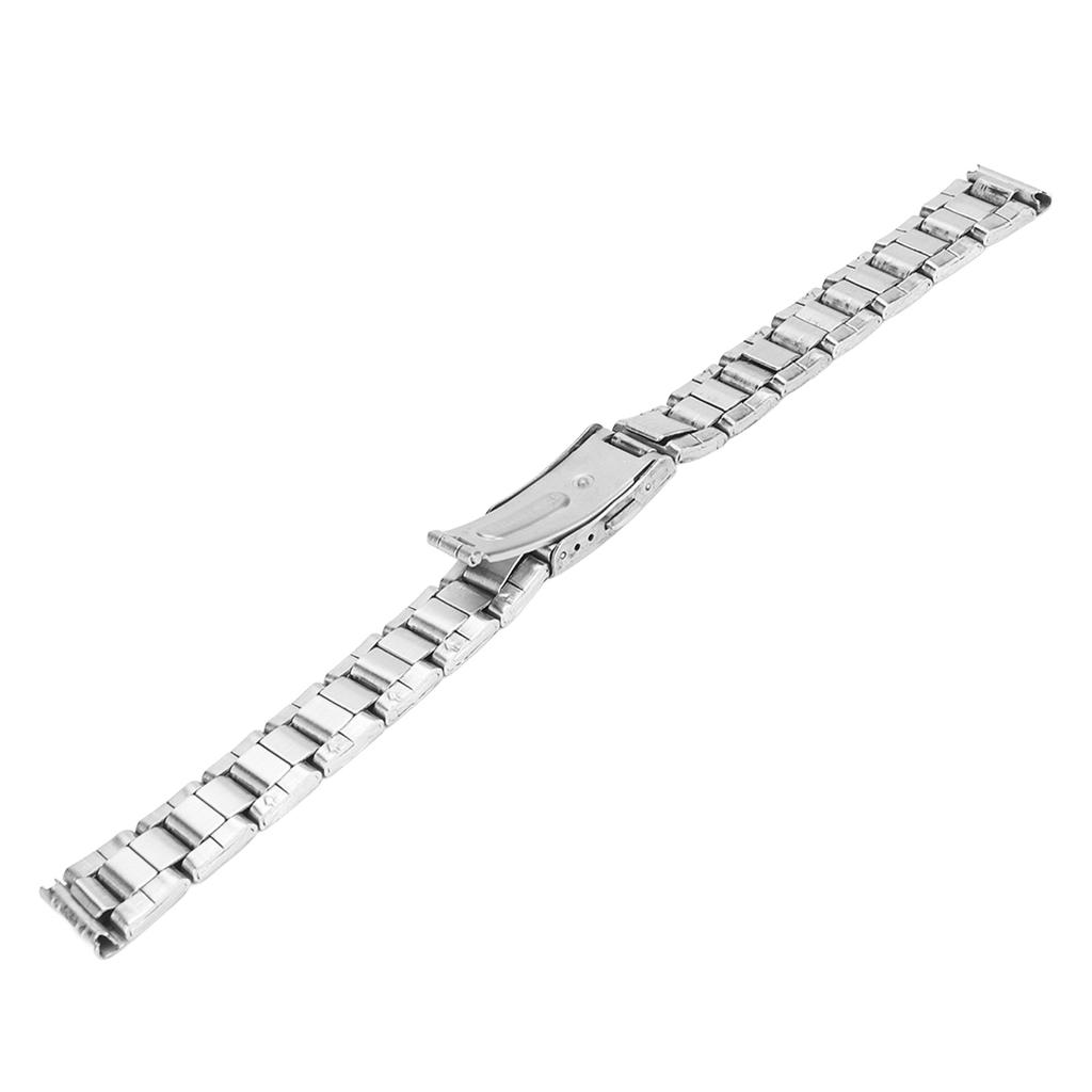 Metal Watchband Quick Release Deployment Clasp Double Button Stainless Steel Watch Strap for Men