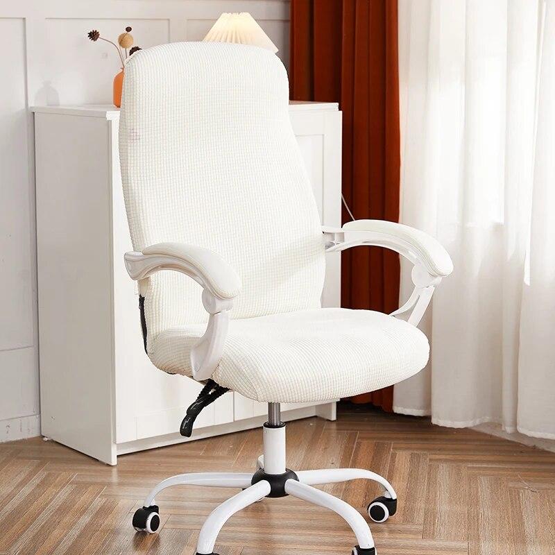 1PC Polar Fleece Office Chair Cover Spandex Computer Chair Covers Elastic Armchair Slipcover for Living Room Study Gaming Chair