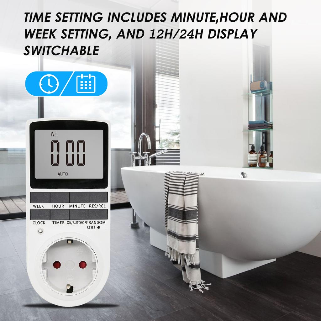 Цифровой таймер, гнездо цифрового электронного таймера, ЖК-дисплей, подключаемый модуль, программируемое время