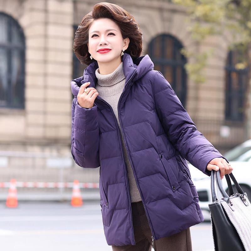 JIANHU Женская зимняя куртка средней длины с 90% пуха белой утки
