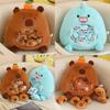 Capybara Cartoon Cute Shark Bag Snack Stuffed Animals Containing 6 Small Dolls