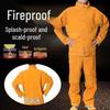 Anti-Scald Cowhide Welding Jacket: Leather & Cotton Protective Workwear