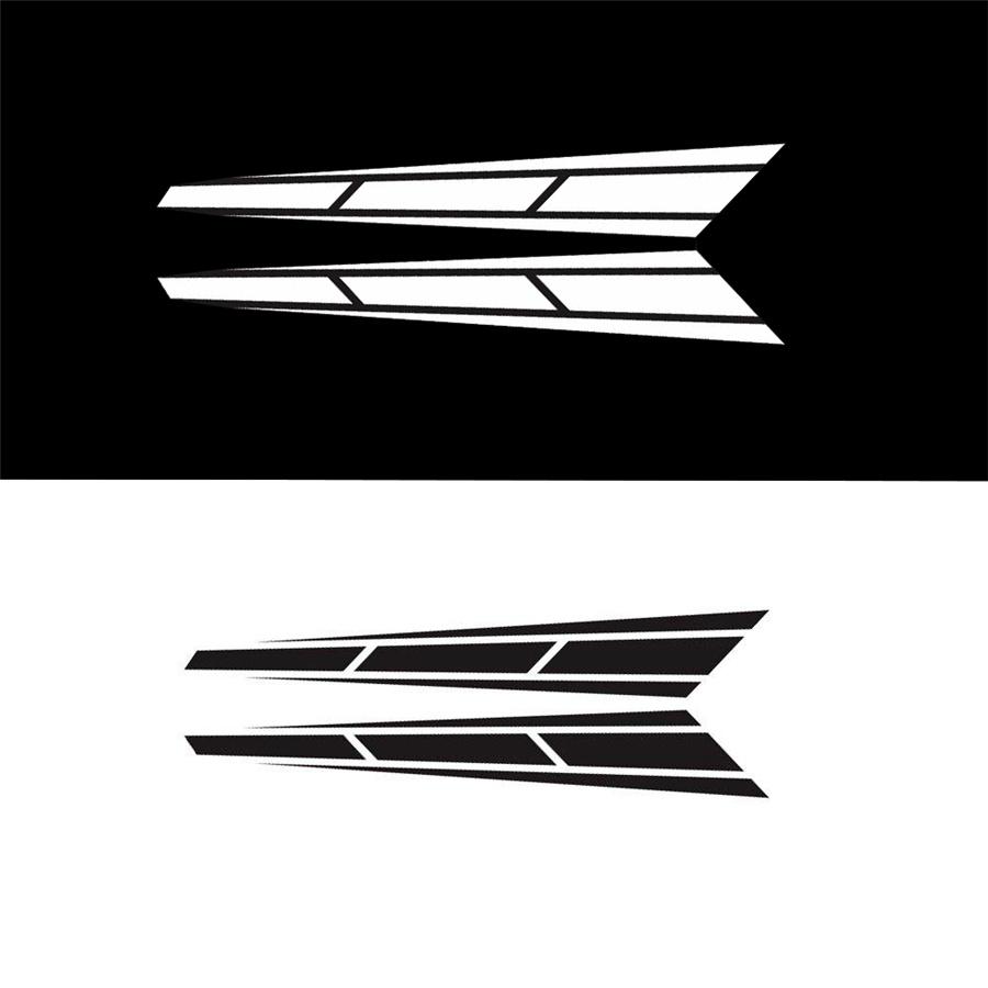 2 шт. Автомобильная наклейка на передний капот Полосы для гонок Графическая наклейка Аксессуары