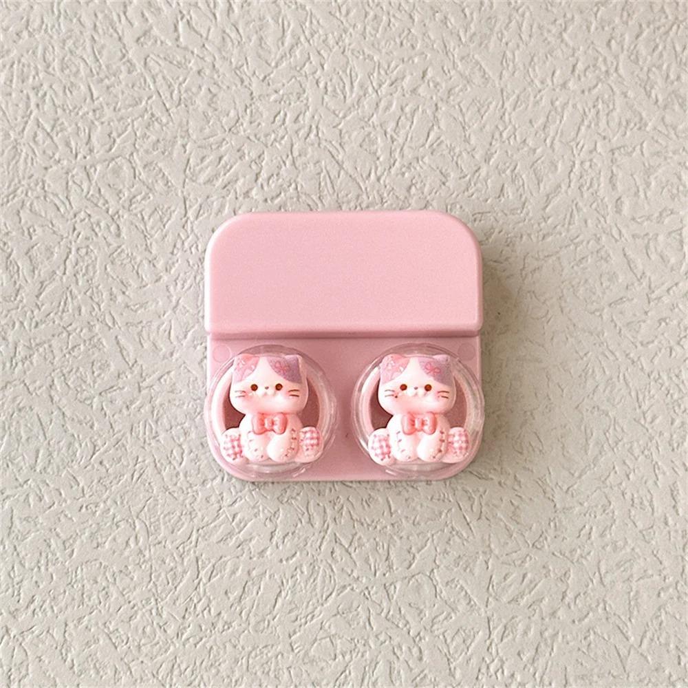 Cartoon Lens Box With Tweezers Drawer-Style Lens Case Portable Contact Lens Case Travel