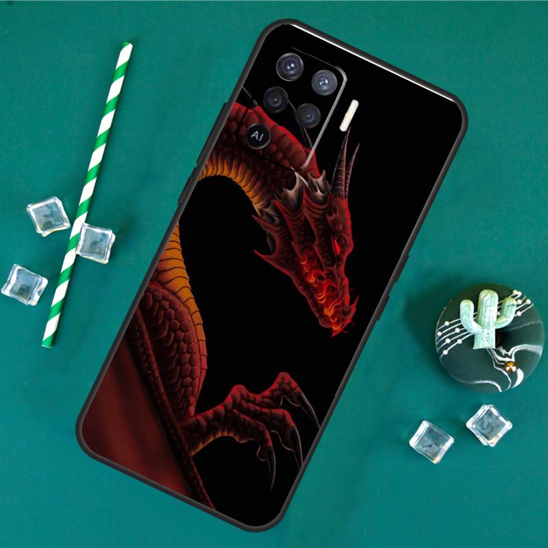 Asian Chinese Dragon Case For Oppo A60 A40 A80 A16 A76 A96 A18 A38 A58 A78 A98 A91 A15 A17 A74 A94 A54 A57S Cover