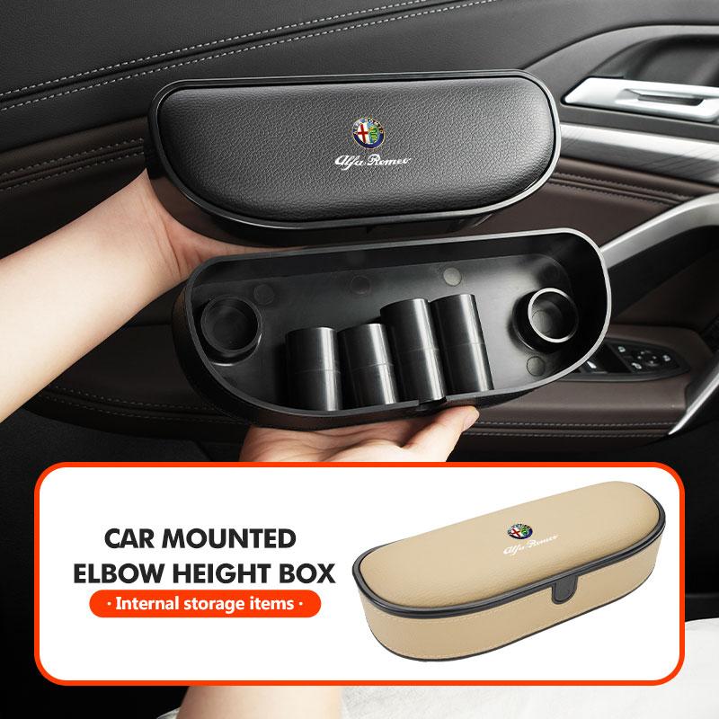 2026 Hot Alfa Romeo For Alfa Romeo Leather Car Armrest Support Pad Elbow Rest Mat Door Arm Protect Pad GT Stelvio F1 Brera Volan