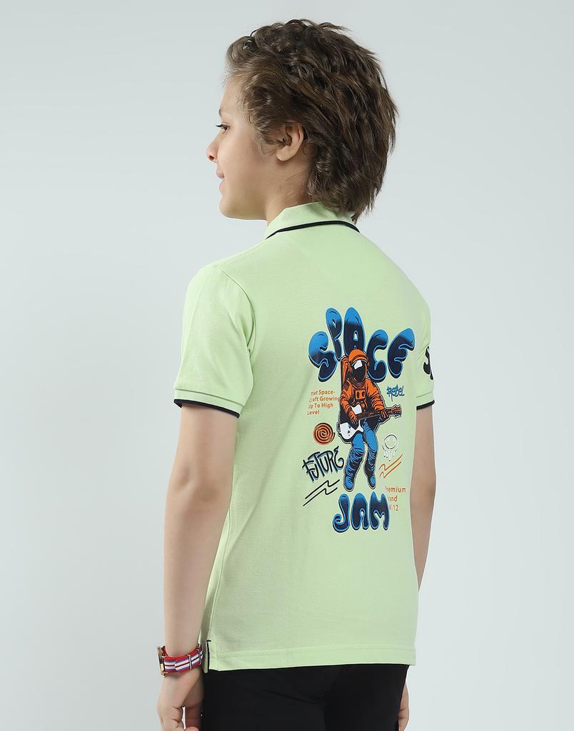 MONTE CARLO Поло с принтом для мальчиков, стандартного кроя, с коротким рукавом