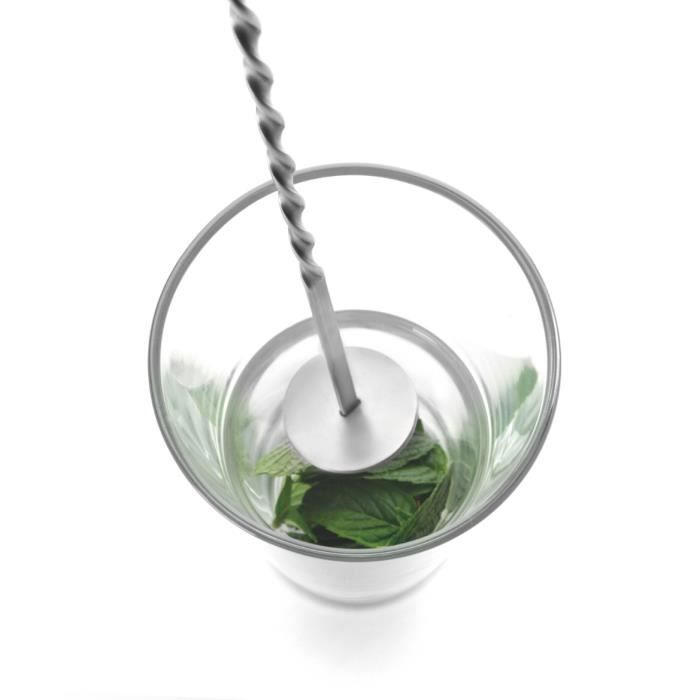 Cuillère à cocktail - IBILI - 25 cm - Inox - Avec pilon - Compatible lave-vaisselle