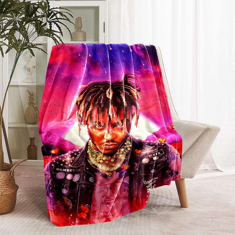 1pc Blanket - Juice WRLD Print Design, Lightweight Blanket for Sofa, Bed- Soft &Warm, Gift for All Seasons