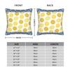 Lemon And Blue Pattern Pillow Case Comfy Pillow Cover For Living Room Chair Funny Cushion Cover