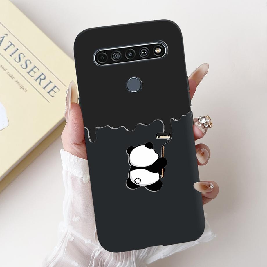 Для LG K41s K51s K52 Q52 K61 Q61 K62 K22 2020 Чехол для телефона Задняя крышка Мягкий матовый силикон Тонкий Fundas Милый Панда Кролик Цветок