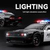 RKJ1  1:24 Dodge Challenger SRT Hellcat American Police Vehicle Enthusiasts Alloy Metal Diecast Model Car Sound Light Gift For Friend
