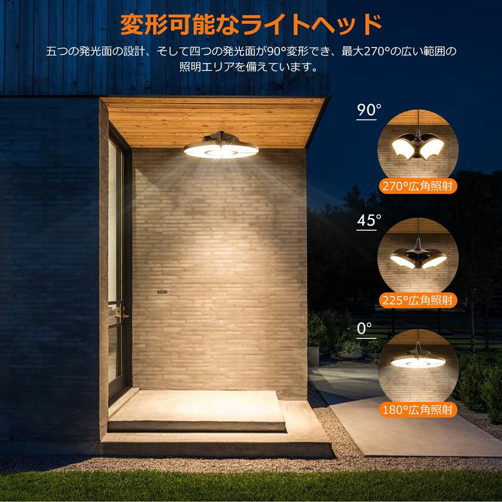 Светодиодный гаражный светильник MEIKEE, подвесной светильник, потолочный светильник, набор из 5 светильников, энергосберегающий, 32 Вт, 3200 лм, высокая яркость, подходит для комнат 6 татами,