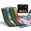 ENMY Set of Acrylic Brush Pens for and for Adults and Kids 60-Color Direct-Ink Markers, Water-Based, Art, Manga, Fabric, Knitting, Canvas, Glass,