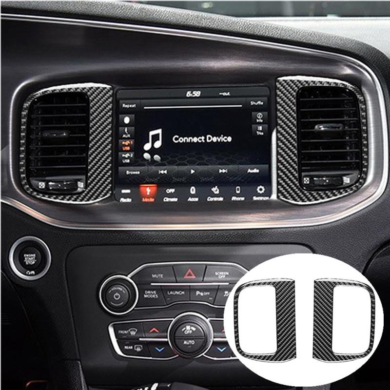 Car Interior Decoration Protection Carbon Fiber Sticker For Dodge Charger 2015-up Deluxe Auto Styling