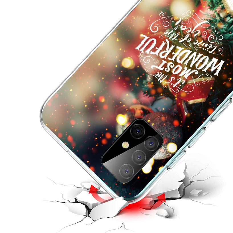 Merry Christmas Tree Snow Phone Case For Samsung Galaxy A52 A32 A22 A12 A51 A31 A50S A30S A20S A10S Note 20 Ultra 10 Plus S10 A7