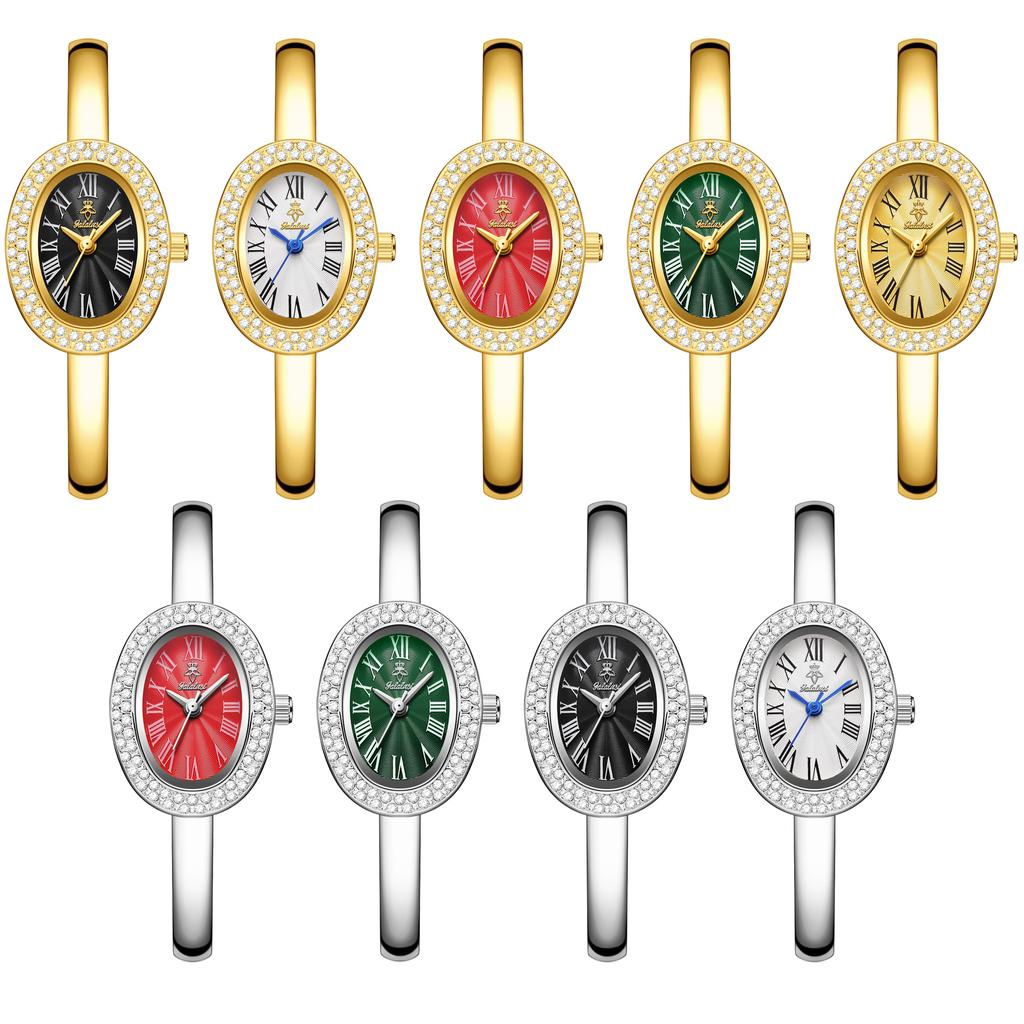 YaLaLuSi Stylish Women's Bracelet Watch: A Simple Elegant Water-Resistant Quartz Timepiece Reloj Mujer Watch for Ladies